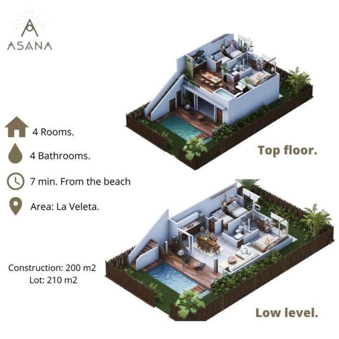 ¡New Villa 4Br With Priv Jacuzzi! Tulum Eksteriør billede